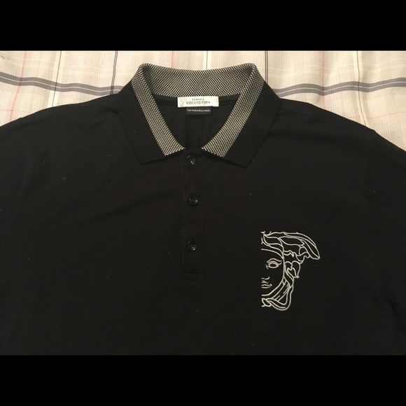 Versace Collection Black Polo Shirt 